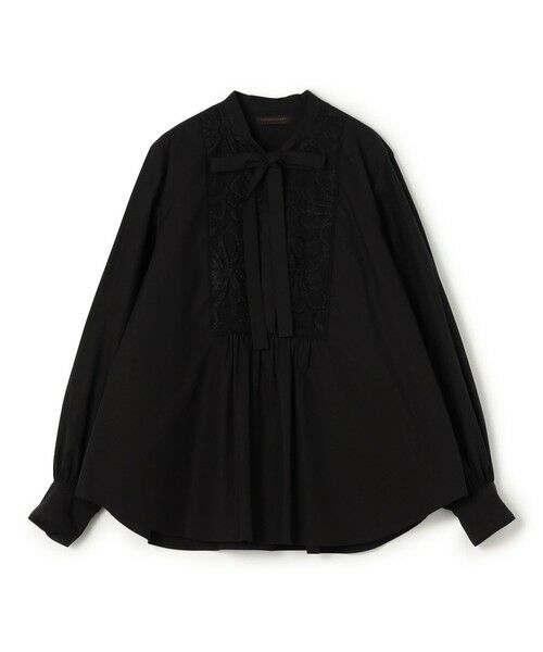 TOMORROWLAND/トゥモローランド ブラックコンビネーション ボウタイブラウス 19 ブラック 36(9号)