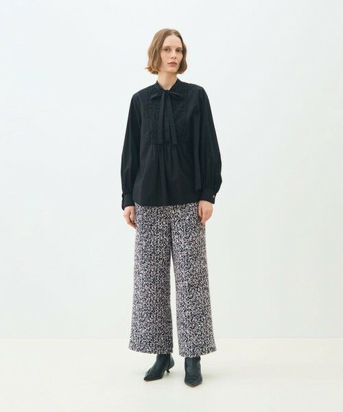 TOMORROWLAND / トゥモローランド シャツ・ブラウス（半袖以外） | ブラックコンビネーション ボウタイブラウス | 詳細1