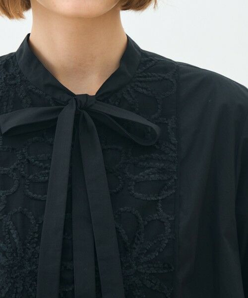 TOMORROWLAND / トゥモローランド シャツ・ブラウス（半袖以外） | ブラックコンビネーション ボウタイブラウス | 詳細5