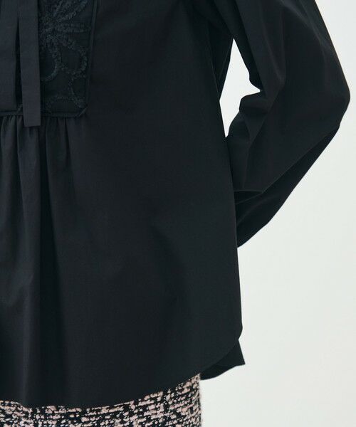TOMORROWLAND / トゥモローランド シャツ・ブラウス（半袖以外） | ブラックコンビネーション ボウタイブラウス | 詳細7