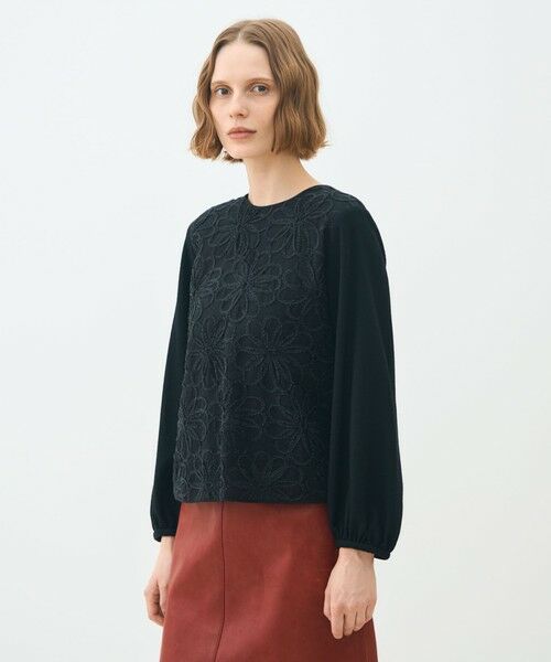 TOMORROWLAND / トゥモローランド シャツ・ブラウス（半袖以外） | ブラックコンビネーション カットソーコンビプルオーバー | 詳細2