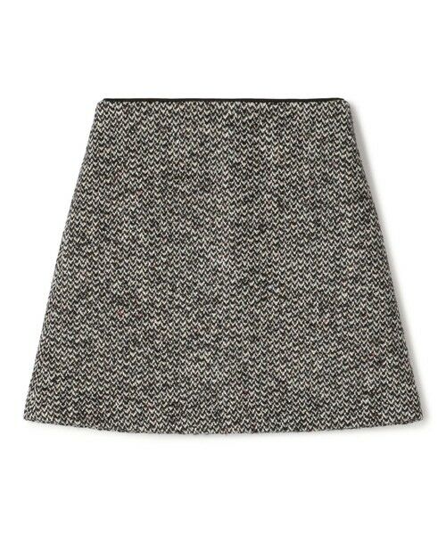 TOMORROWLAND / トゥモローランド ミニ・ひざ丈スカート | カラーネップホームスパン トラペーズミニスカート（18 グレー系）