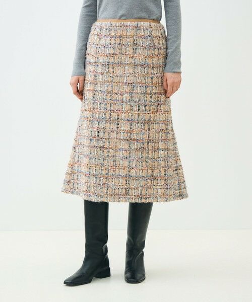 TOMORROWLAND / トゥモローランド ミニ・ひざ丈スカート | ファンシーヘリンボーン マーメイドスカート | 詳細2