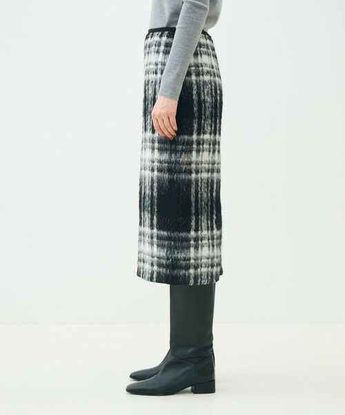 TOMORROWLAND / トゥモローランド ミニ・ひざ丈スカート | カラーネップチェック タイトストレートスカート | 詳細3