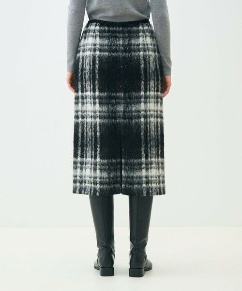 TOMORROWLAND / トゥモローランド ミニ・ひざ丈スカート | カラーネップチェック タイトストレートスカート | 詳細4