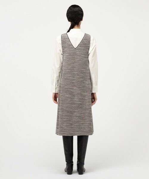 TOMORROWLAND / トゥモローランド ミニ丈・ひざ丈ワンピース | ファンシーニット フロンタブルドレス | 詳細3