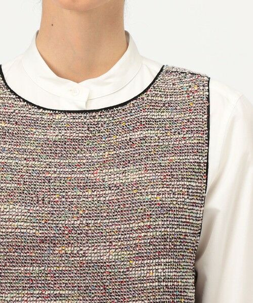 TOMORROWLAND / トゥモローランド ミニ丈・ひざ丈ワンピース | ファンシーニット フロンタブルドレス | 詳細4