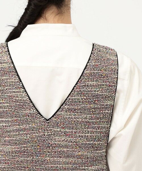 TOMORROWLAND / トゥモローランド ミニ丈・ひざ丈ワンピース | ファンシーニット フロンタブルドレス | 詳細5