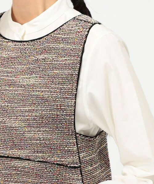 TOMORROWLAND / トゥモローランド ミニ丈・ひざ丈ワンピース | ファンシーニット フロンタブルドレス | 詳細6