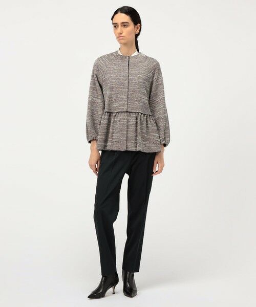 TOMORROWLAND / トゥモローランド ノーカラージャケット | ファンシーニット ペプラムジャケット | 詳細1