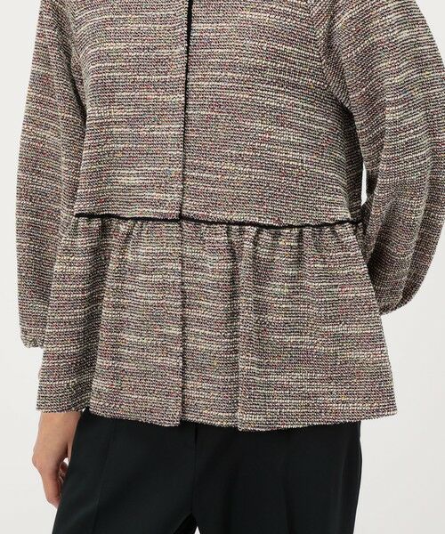 TOMORROWLAND / トゥモローランド ノーカラージャケット | ファンシーニット ペプラムジャケット | 詳細10