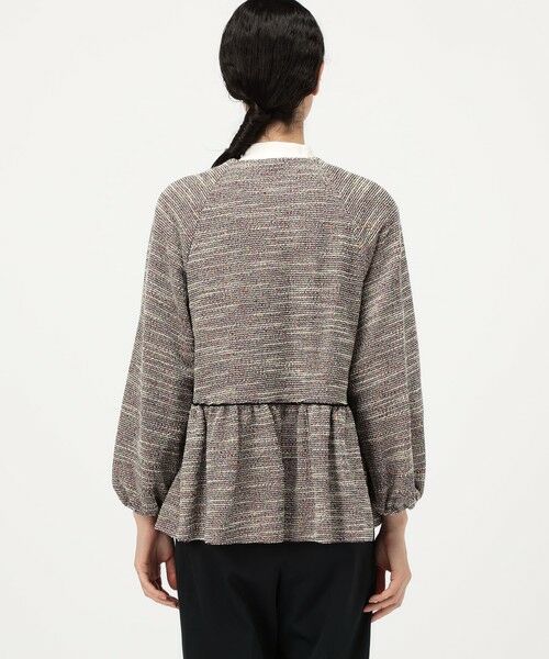 TOMORROWLAND / トゥモローランド ノーカラージャケット | ファンシーニット ペプラムジャケット | 詳細4