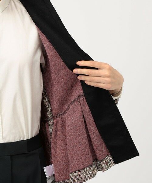 TOMORROWLAND / トゥモローランド ノーカラージャケット | ファンシーニット ペプラムジャケット | 詳細5