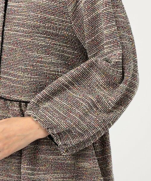 TOMORROWLAND / トゥモローランド ノーカラージャケット | ファンシーニット ペプラムジャケット | 詳細9