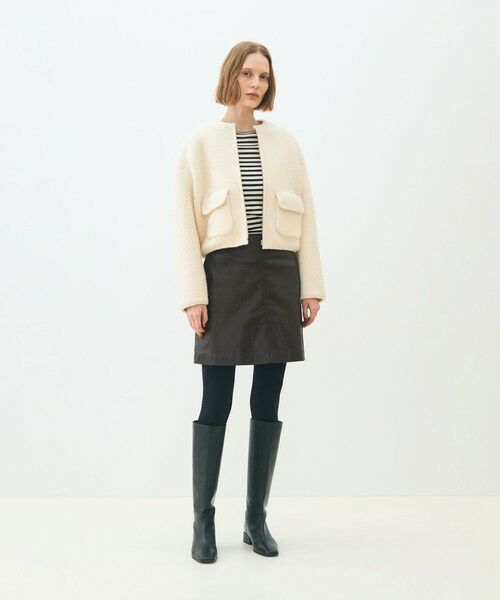 TOMORROWLAND / トゥモローランド ブルゾン | シープニット ジップアップブルゾン | 詳細1