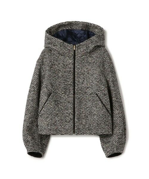 TOMORROWLAND/トゥモローランド カラーネップホームスパン フーデットブルゾン 18 グレー系 36(9号)