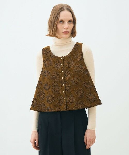 TOMORROWLAND / トゥモローランド ベスト | フローラビーストレッチ トラペーズジレ | 詳細2