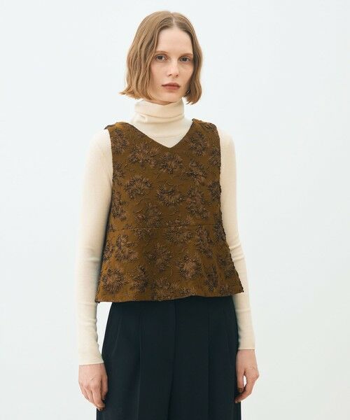 TOMORROWLAND / トゥモローランド ベスト | フローラビーストレッチ トラペーズジレ | 詳細9