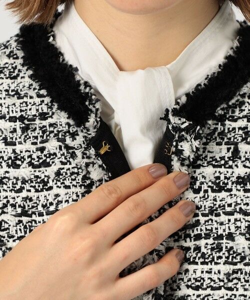 TOMORROWLAND / トゥモローランド ベスト | ファンシーツイード スクエアジレ | 詳細8