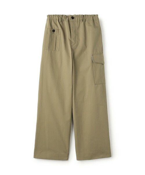 TOMORROWLAND/トゥモローランド モイストコットン イージーカーゴパンツ 55 カーキ 46