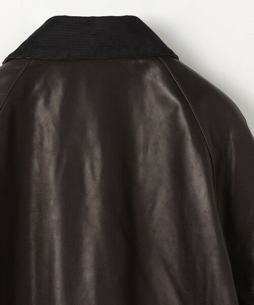 TOMORROWLAND / トゥモローランド レザーブルゾン・ジャケット | スムースカーフ ラグランスリーブコート | 詳細6