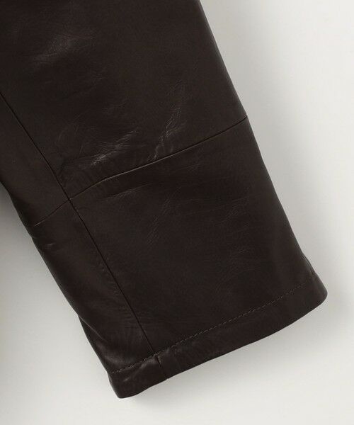 TOMORROWLAND / トゥモローランド レザーブルゾン・ジャケット | スムースカーフ ラグランスリーブコート | 詳細7