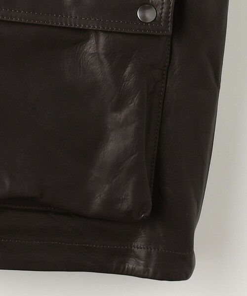 TOMORROWLAND / トゥモローランド レザーブルゾン・ジャケット | スムースカーフ ラグランスリーブコート | 詳細9
