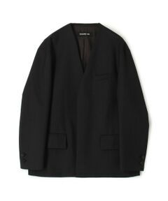 TOMORROWLAND / トゥモローランド ノーカラージャケット | ウォッシャブルギャバジン カラーレスジャケット