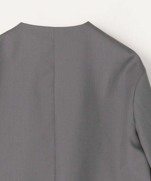 TOMORROWLAND / トゥモローランド ノーカラージャケット | ウォッシャブルギャバジン カラーレスジャケット | 詳細4