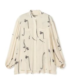 TOMORROWLAND / トゥモローランド シャツ・ブラウス（半袖以外） | シングルフラワープリント チュニックブラウス