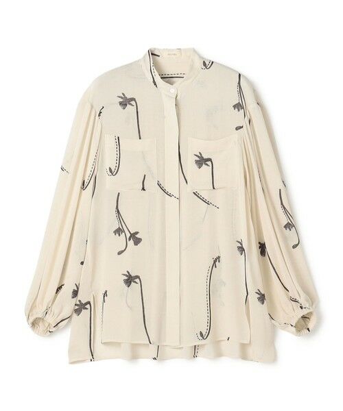 TOMORROWLAND / トゥモローランド シャツ・ブラウス(半袖以外) | シングルフラワープリント チュニックブラウス(12 ホワイト系)