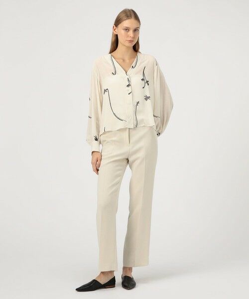 TOMORROWLAND / トゥモローランド シャツ・ブラウス | シングルフラワープリント Vショートブラウス | 詳細1