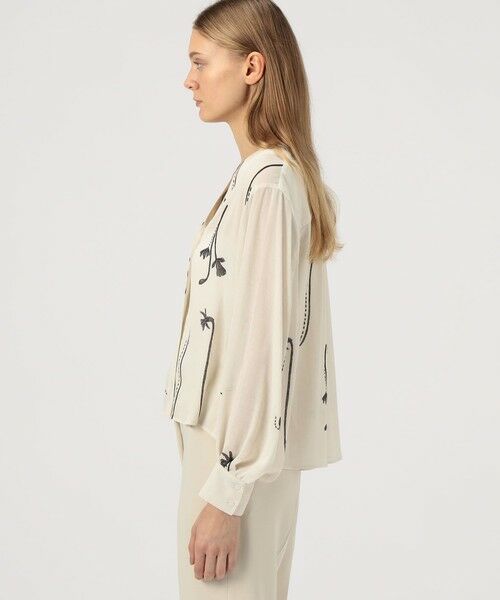 TOMORROWLAND / トゥモローランド シャツ・ブラウス | シングルフラワープリント Vショートブラウス | 詳細3