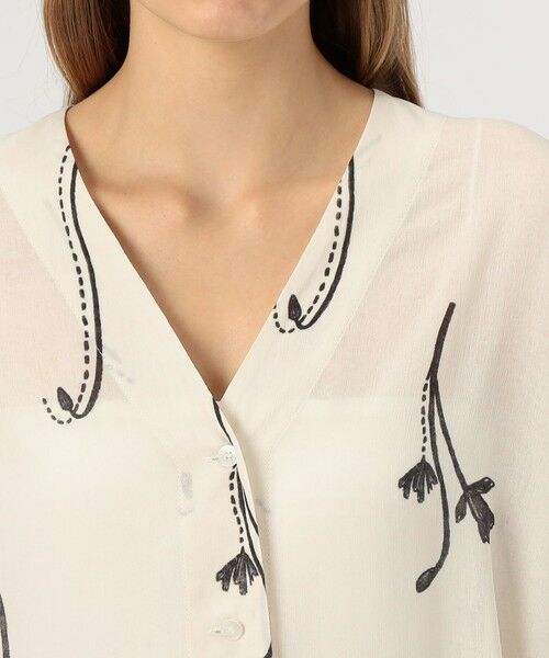 TOMORROWLAND / トゥモローランド シャツ・ブラウス | シングルフラワープリント Vショートブラウス | 詳細5