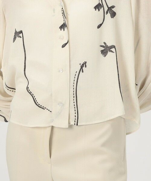 TOMORROWLAND / トゥモローランド シャツ・ブラウス | シングルフラワープリント Vショートブラウス | 詳細8