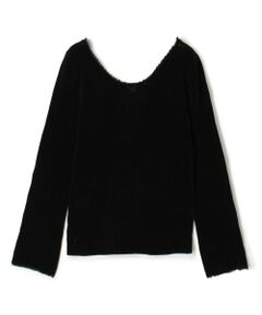 TOMORROWLAND / トゥモローランド ニット・セーター | コットンシェニールヤーン ラウンドネックプルオーバー