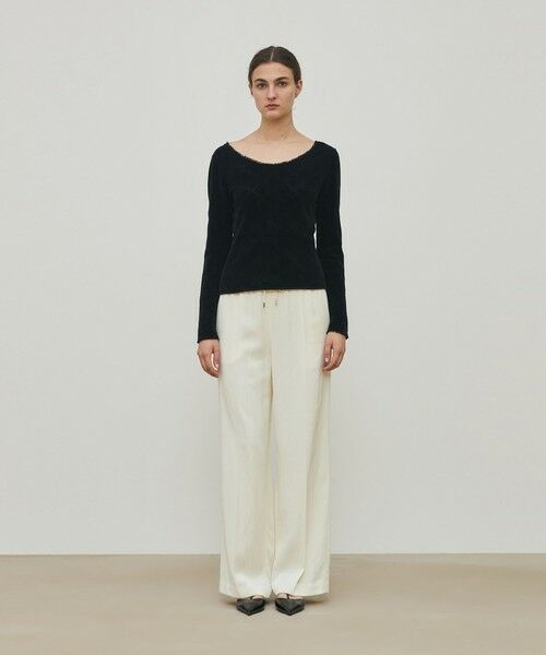 TOMORROWLAND / トゥモローランド ニット・セーター | コットンシェニールヤーン ラウンドネックプルオーバー | 詳細1