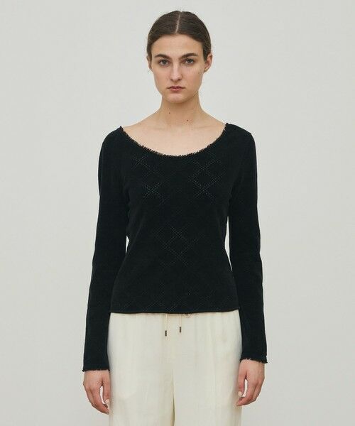 TOMORROWLAND / トゥモローランド ニット・セーター | コットンシェニールヤーン ラウンドネックプルオーバー | 詳細2