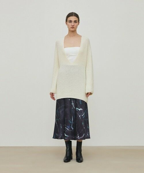 TOMORROWLAND / トゥモローランド ニット・セーター | カールヤーンニット Vネックチュニックプルオーバー | 詳細1