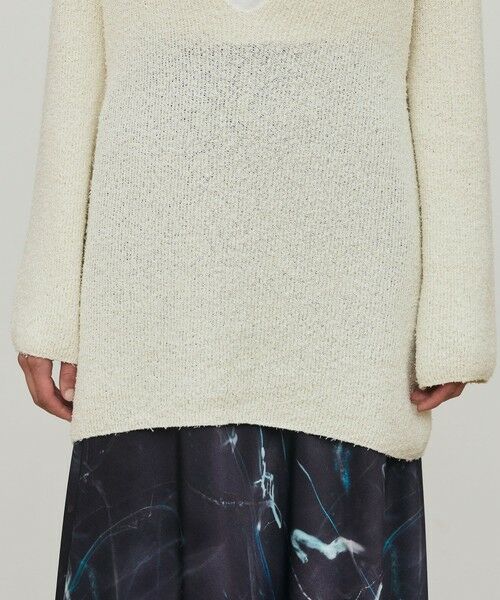 TOMORROWLAND / トゥモローランド ニット・セーター | カールヤーンニット Vネックチュニックプルオーバー | 詳細7
