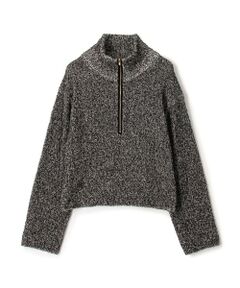 TOMORROWLAND / トゥモローランド ニット・セーター | カード×カールヤーンニット ハーフジッププルオーバー