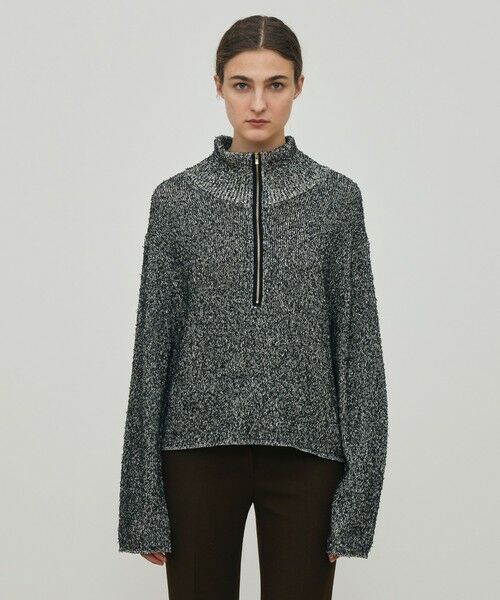 TOMORROWLAND / トゥモローランド ニット・セーター | カード×カールヤーンニット ハーフジッププルオーバー | 詳細2