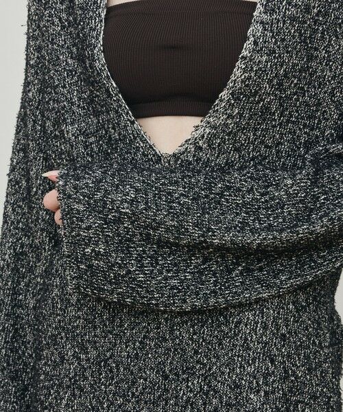 TOMORROWLAND / トゥモローランド ニット・セーター | カード×カールヤーンニット Vネックチュニックプルオーバー | 詳細6