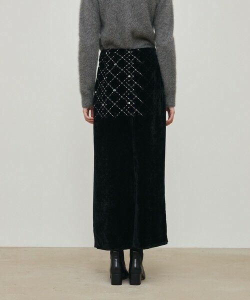 TOMORROWLAND / トゥモローランド ロング・マキシ丈スカート | ダイアモンドゲージエンブロイダリー マキシスカート | 詳細4