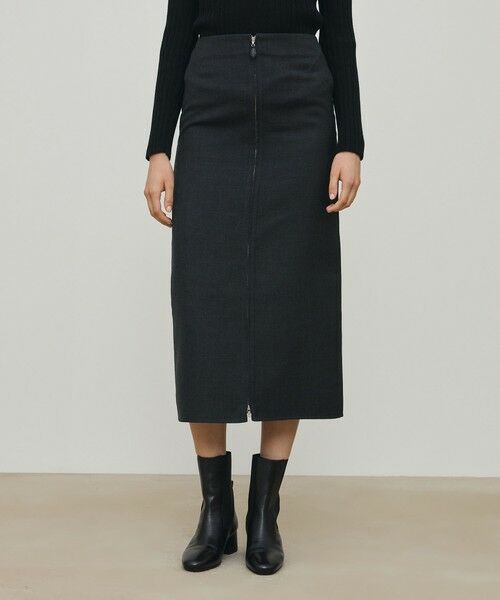 TOMORROWLAND / トゥモローランド ロング・マキシ丈スカート | ダブルフェイスツイル ダブルジップ タイトスカート | 詳細10