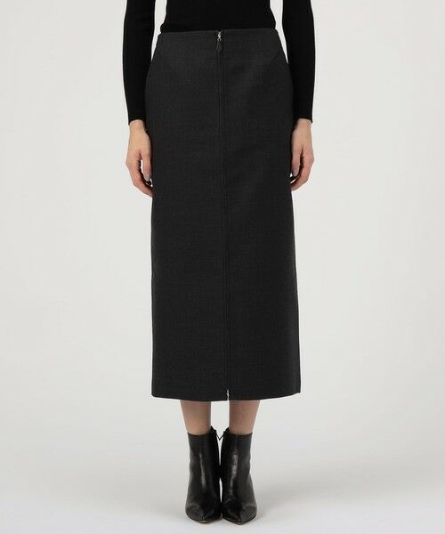 TOMORROWLAND / トゥモローランド ロング・マキシ丈スカート | ダブルフェイスツイル ダブルジップ タイトスカート | 詳細2