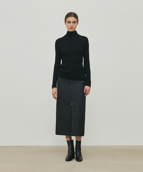 TOMORROWLAND / トゥモローランド ロング・マキシ丈スカート | ダブルフェイスツイル ダブルジップ タイトスカート | 詳細9