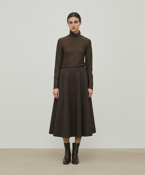 TOMORROWLAND / トゥモローランド ミニ・ひざ丈スカート | ミルドウール サーキュラースカート | 詳細1