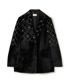 TOMORROWLAND / トゥモローランド テーラードジャケット | ダイアモンドゲージエンブロイダリー ピークドラペルジャケット