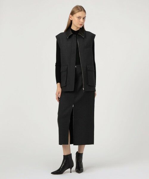 TOMORROWLAND / トゥモローランド ベスト | ダブルフェイスツイル ジレブルゾン | 詳細1